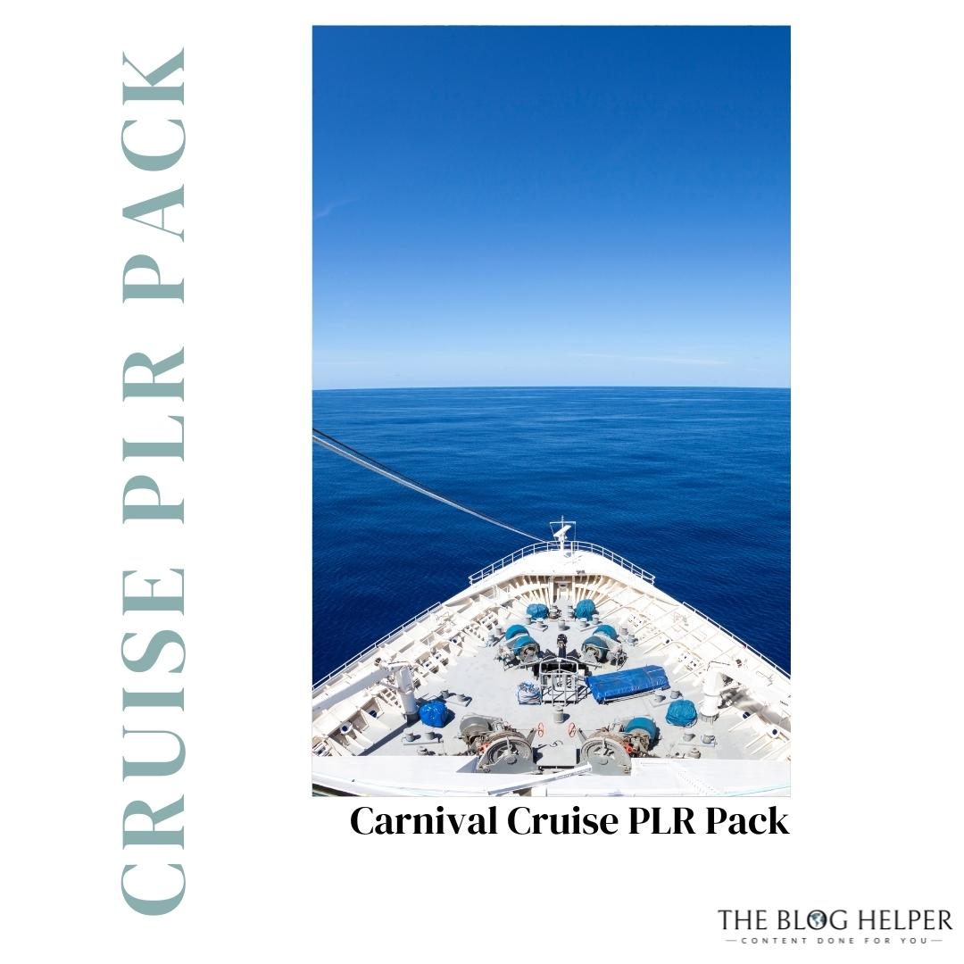 Carnival Cruise PLR Pack - The Blog Helper